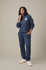 Canada Unisex French Terry Quarter Zip - Navy Marl - Image 5